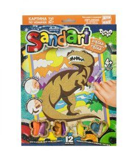 Фреска из цветного песка "Sandart" Тираннозавр SA-01-08