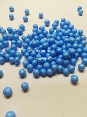 Пінопластові кульки для слайма великі блакитні, 7-9 мм
