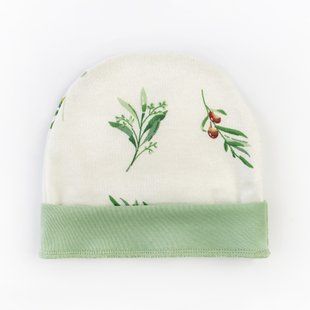 Шапочка для малюків на манжеті з начосом Olive