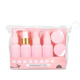Дорожный набор из 7 емкостей для косметики WH Travel Bottles Set, Розовый