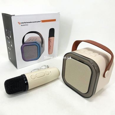 Беспроводной блютуз микрофон K12 10W, Караоке микрофон для детских вечеринок, PO-600 Блютус микрофон