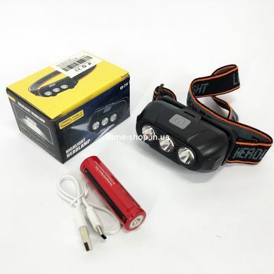 Фонарь для поисковых работ на шлем KX-214-3LED, Фонарь налобный UC-418 светодиодный сверхмощный