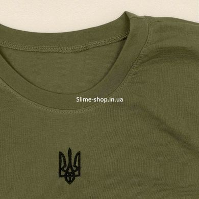 Футболка детская с трезубцем цвета хаки