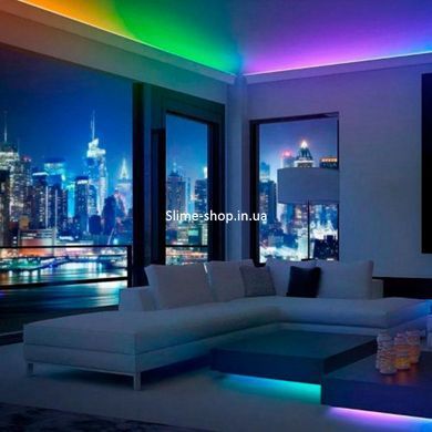 Светодиодная лента led RGB SMD 5050 RGB 5 м bluetooth, Лед лента на потолок, Led RJ-714 лента умная