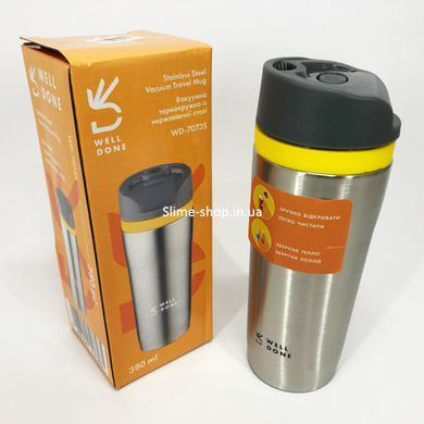 Фляга для пикника Well Done WD-7073S 380 мл, Термокружка для мальчика, Термочашки для MY-166 горячих напитков