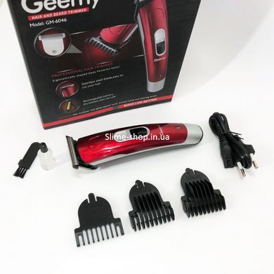 Триммер для стрижки аккумуляторный профессиональный Gemei GM-6046, Машинка для стрижки волос EC-835 и бритья