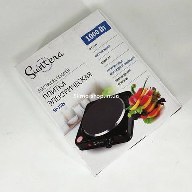 Плита бытовая Suntera SP-1920 1000 w, Дисковая плита для дома, Портативная PO-677 переносная плита