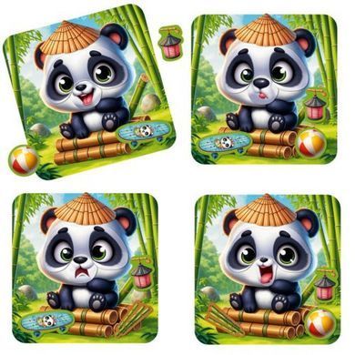Игра развивающая Vladi Toys магнитная "Эмоции Пандочки" (укр)
