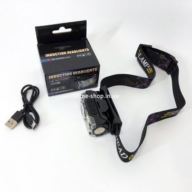 Надійний ліхтар налобний YY-19B-3SMD+2COB(white+yellow+red), Налобний ліхтарик з TO-525 usb зарядкою
