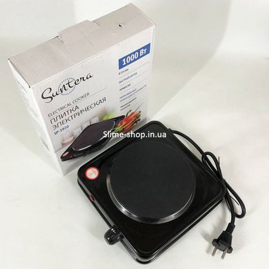 Плита бытовая Suntera SP-1920 1000 w, Дисковая плита для дома, Портативная PO-677 переносная плита