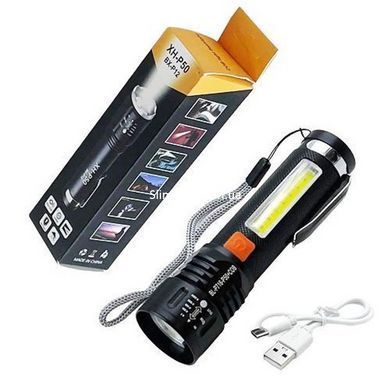 Сильный фонарик Bailong BL-P716-P50+COB, Фонарь с защитой от пыли, Сверхмощный EA-395 фонарь лед
