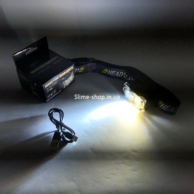 Надійний ліхтар налобний YY-19B-3SMD+2COB(white+yellow+red), Налобний ліхтарик з TO-525 usb зарядкою