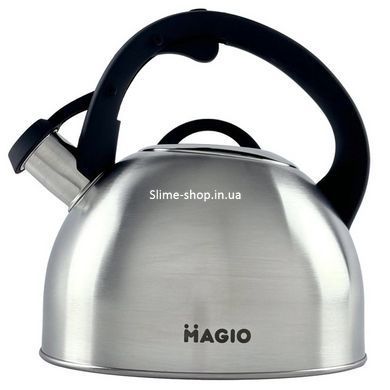 Металлический чайник Magio MG-1192 2.5 л, Чайник со свистком для любых плит, SF-456 Чайник газовый