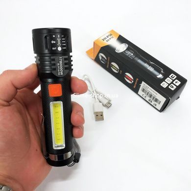 Сильный фонарик Bailong BL-P716-P50+COB, Фонарь с защитой от пыли, Сверхмощный EA-395 фонарь лед