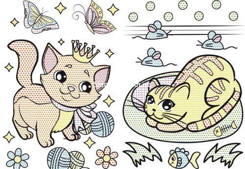 Великі водні розмальовки "Кошенята" (укр)