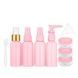 Дорожный набор из 7 емкостей для косметики WH Travel Bottles Set, Розовый