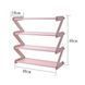 Полка для обуви органайзер компактный стойка складная Shoe Rack YH 8802 хранение вещей и обуви 4 полки. SW-873 Цвет: розовый