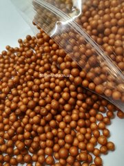 Пінопластові кульки для слаймів середні коричневі, 4-6 мм