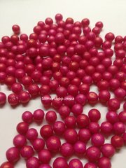 Пенопластовые шарики для слайма крупные бордовые, 7-9 мм