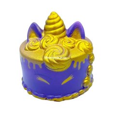 Сквіш торт Єдиноріг фіолетовий із золотим