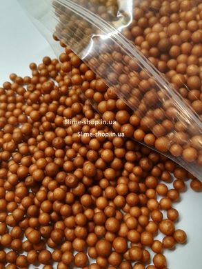 Пенопластовые шарики для слаймов средние коричневые, 4-6 мм