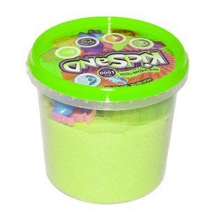 Кинетический песок "KidSand", салатовый, 1000 г