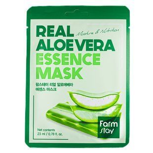Тканевая маска для лица увлажняющая с экстрактом алоэ вера FarmStay Real Aloe Vera Essence Mask