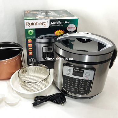 Мультиварка скороварка мультиповар Rainberg RB-6209 1000 W 6 л, Мультиварка пароварка KC-303 для дома