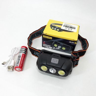 Светодиодный фонарь на лоб KX-215-LED-2COB, Налобная лампа, Надежный TF-403 налобный фонарь