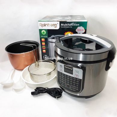 Мультиварка скороварка мультиповар Rainberg RB-6209 1000 W 6 л, Мультиварка пароварка KC-303 для дома