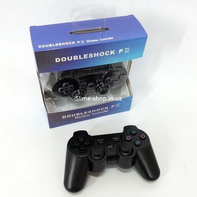 Бездротовий ігровий геймпад Doubleshock PS3/PC акумуляторний джойстик з функцією вібрації. QU-453 Колір: чорний