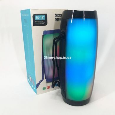 Портативная bluetooth колонка влагостойкая TG157 Pulse с разноцветной подсветкой. AM-394 Цвет: черный