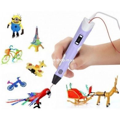 Якісна 3 д ручка 3D ручка Smart 3D Pen 2 фіолетова, Д ручка 3d pen-3, Надійна XY-597 3д ручка