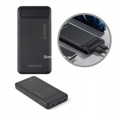 Power Bank Awei P5K 10000 mah Портативне зарядне УМБ MQ-164 2xUSB чорний