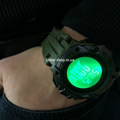 Армейские мужские часы хорошее качество SKMEI 1545AG ARMY GREEN, ZO-444 Противоударные часы
