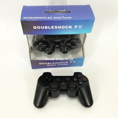 Бездротовий ігровий геймпад Doubleshock PS3/PC акумуляторний джойстик з функцією вібрації. QU-453 Колір: чорний