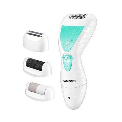 Пемза для шліфування п'ят Gemei GM-7006 4в1, Електрична пемза, Епілятор для видалення волосся JC-972 на тілі