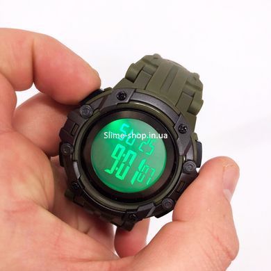 Армейские мужские часы хорошее качество SKMEI 1545AG ARMY GREEN, ZO-444 Противоударные часы