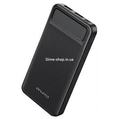 Power Bank Awei P5K 10000 mah Портативне зарядне УМБ MQ-164 2xUSB чорний