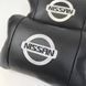 Подушки в авто 2 шт Nissan, натуральная кожа, с логотипом Ниссан, на подголовник для RX-607 вашей машины