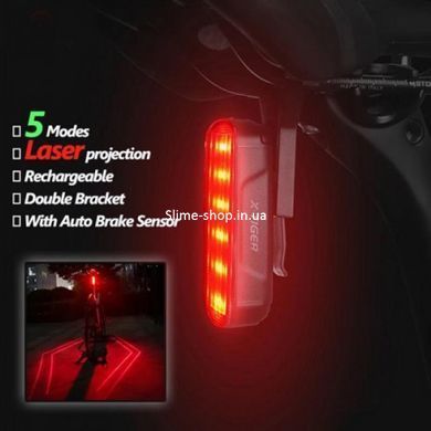 Ліхтар для велосипеда без батарейок LEADBIKE LD80-6LED, Вологостійкий ліхтар AR-934 для велосипедів