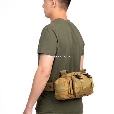 Сумка - подсумок тактическая поясная Tactical военная, сумка нагрудная с ремнем на плечо 5 GW-564 литров кордура
