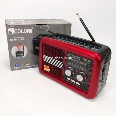 Портативный радио приемник от сети Golon RX-BT978S, Портативное fm радио с usb, Приемник TN-703 фм радио
