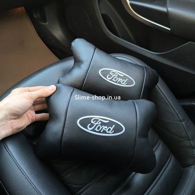 Набір автомобільних подушок 2шт для Ford, натуральна шкіра, стильні підголівники для JV-546