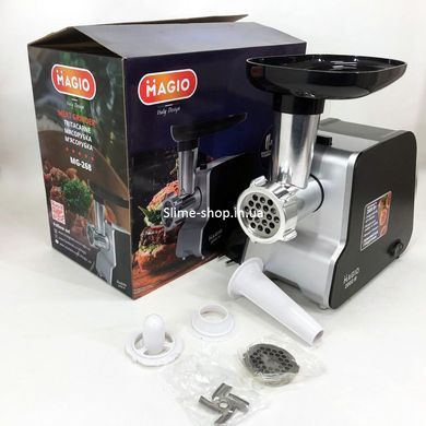 Качественная электромясорубка Magio MG-268 2000 Вт, Мясорубка металлическая, Мясорубки LG-343 для кафе