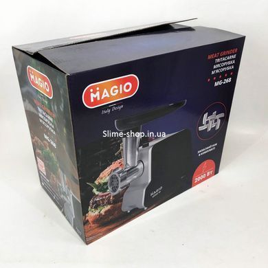 Качественная электромясорубка Magio MG-268 2000 Вт, Мясорубка металлическая, Мясорубки LG-343 для кафе