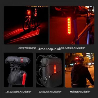 Ліхтар для велосипеда без батарейок LEADBIKE LD80-6LED, Вологостійкий ліхтар AR-934 для велосипедів