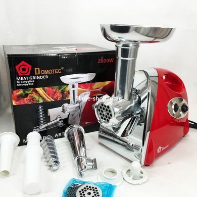 Кухонная качественная электромясорубка для дома Domotec MS-2019 2400 Вт, Мясорубки DO-119 для ресторанов