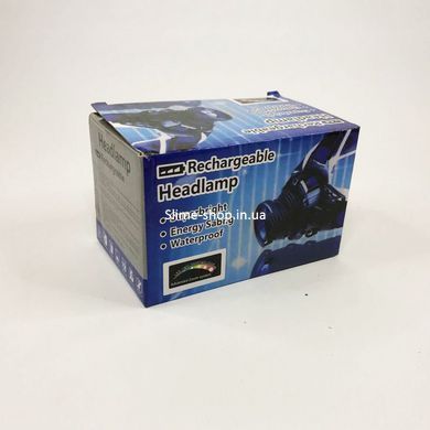 Налобна лампа W001-XPE, Налобний ліхтарик з USB зарядкою, Ліхтар налобний з регульованою MX-280 яскравістю світла