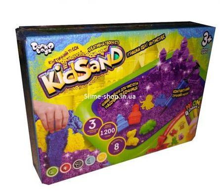 Кинетический песок "KidSand" (1200 г) с песочницей (укр)